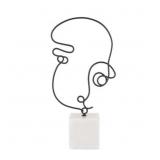 Elk Home Metal Line Drawing Sculpture 22"