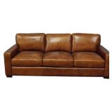 Brown Leather Sofa 35x94x43