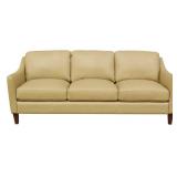 Taupe Leather Sofa 36x87x36
