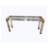 Glass Top Acrylic Table 30 x 60 x 14