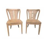Pair Wildwood Venturi Chairs, Brass Accents