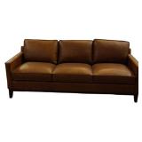 Brown Leather Sofa 36x92x40