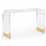 Chelsea House Waterfall Acrylic Console w/ Brass