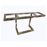 Chrome & Brass Console, No Glass, 30 x 59 x 16