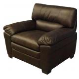 Dark Brown Leather Chair 38x40x37