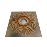Reeded Sunburst Wall Mirror 48 x 48