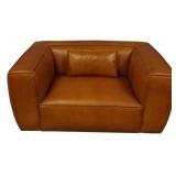 Light Brown Leather Oversize Chair 29x59x41