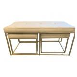 Alden Home Silver Trio Bench