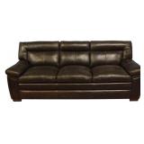 Dark Brown Leather Sofa 36x93x37