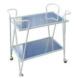 Powell Mirror Top Beverage Cart 32x30x18
