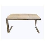 Wildwood Steel Horse Bench, Hide & Chrome