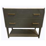 Chelsea House Marble Top 2 Drawer Commode