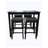 Powell 5pc Bar Table & Stools in Black