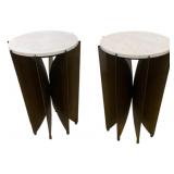 Pair Chelsea House Metal & Marble Tables