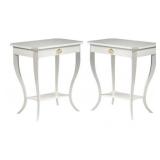 Pair Modern History Covington Chairside Tables