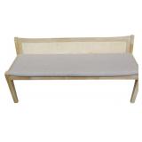 Powell Cane Back Upholstered Bench 23x53x18