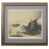 SILK ROBE GICLEE BY LOUIS ICART