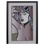BLUE HAIR NUDE GICLEE BY ROY LICHTENSTEIN