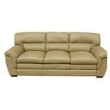 Grey Leather Sofa 39x91x35