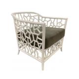Wildwood Catania White Rattan Lounge Chair