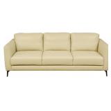 Taupe Leather Sofa Stilletto Legs 32x87x36