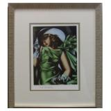 YOUNG LADY WITH GLOVES PRINT BY TAMARA LEMPICKA