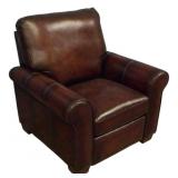 Dark Brown Leather Chair 41x36x36