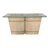 Wildwood Glass Top Console Table