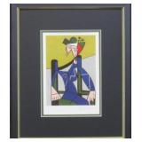 WOMAN IN ARMCHAIR PRINT BY ROY LICHTENSTEIN