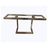 Chrome & Brass Console, No Glass, 30 x 59 x 16