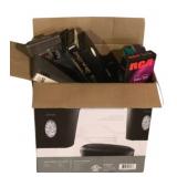 Box of Assorted VHS Tapes & More