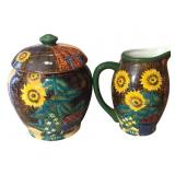 Ceramic Jar & Pitcher - 9 x 11