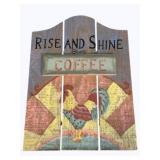 Wood Sign, "Rise and Shine Coffee" - 11 x 8
