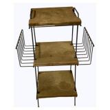 Metal & Wood Stand - 11 x 18 x 28