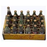 Wood Coca-Cola Crate w/ Bottles - 11 x 18 x 4