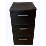 3 Drawer Plastic Storage Bin - 15 x 13 x 25