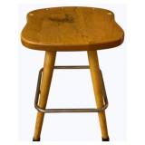 Wood Stool - 17 x 16 x 25