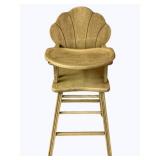 Wood Antique Highchair - 17 x 16 x 39.5