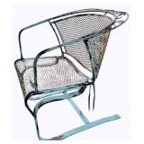 Vintage Spring Barrel Outdoor Chair-29 x 25.5 x3