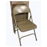 4 Metal Folding Chairs - 18 x 16 x 30