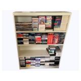 Bookshelf w/ VHS Tapes & More - 36 x 48 x 9