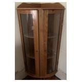 Corner Glass Curio Cabinet - 28 x 26 x 58