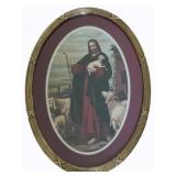 Framed Religious Print - 21.5 x 15.5