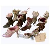10 Victorian Style Shoe & Boot Ornaments
