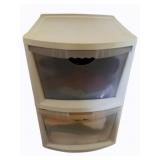 Plastic Storage Bin w/ Contents - 22 x 18 x 26.5
