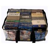 Lot of VHS Tapes w/ Carrying Case