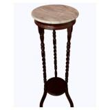 Marble Top Plant Stand - 12 x 39