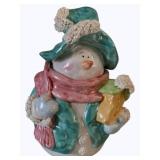 Crackle Barrel Snowman Cookie Jar - 12"