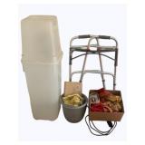 Lot of Wrapping Paper Bin/Walker & More