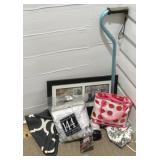 Lot of Assorted Items - Framed Print/Cane & More